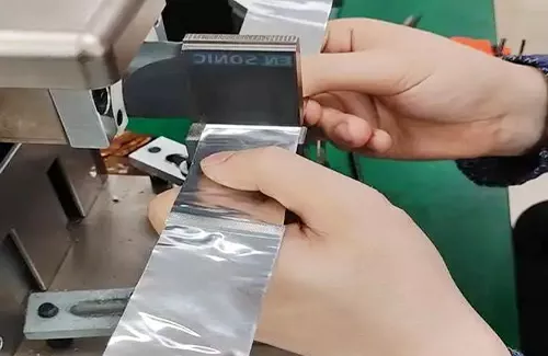 Final inspection of aluminum strip including conductivity and tensile testing