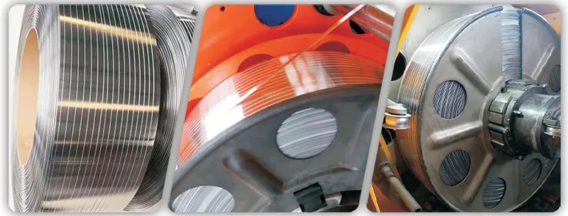 pre rewound aluminum strip for cable armoring production line