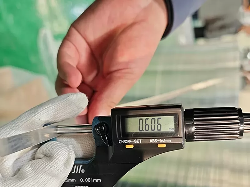precision thickness inspection of aluminum strip for cable armoring production